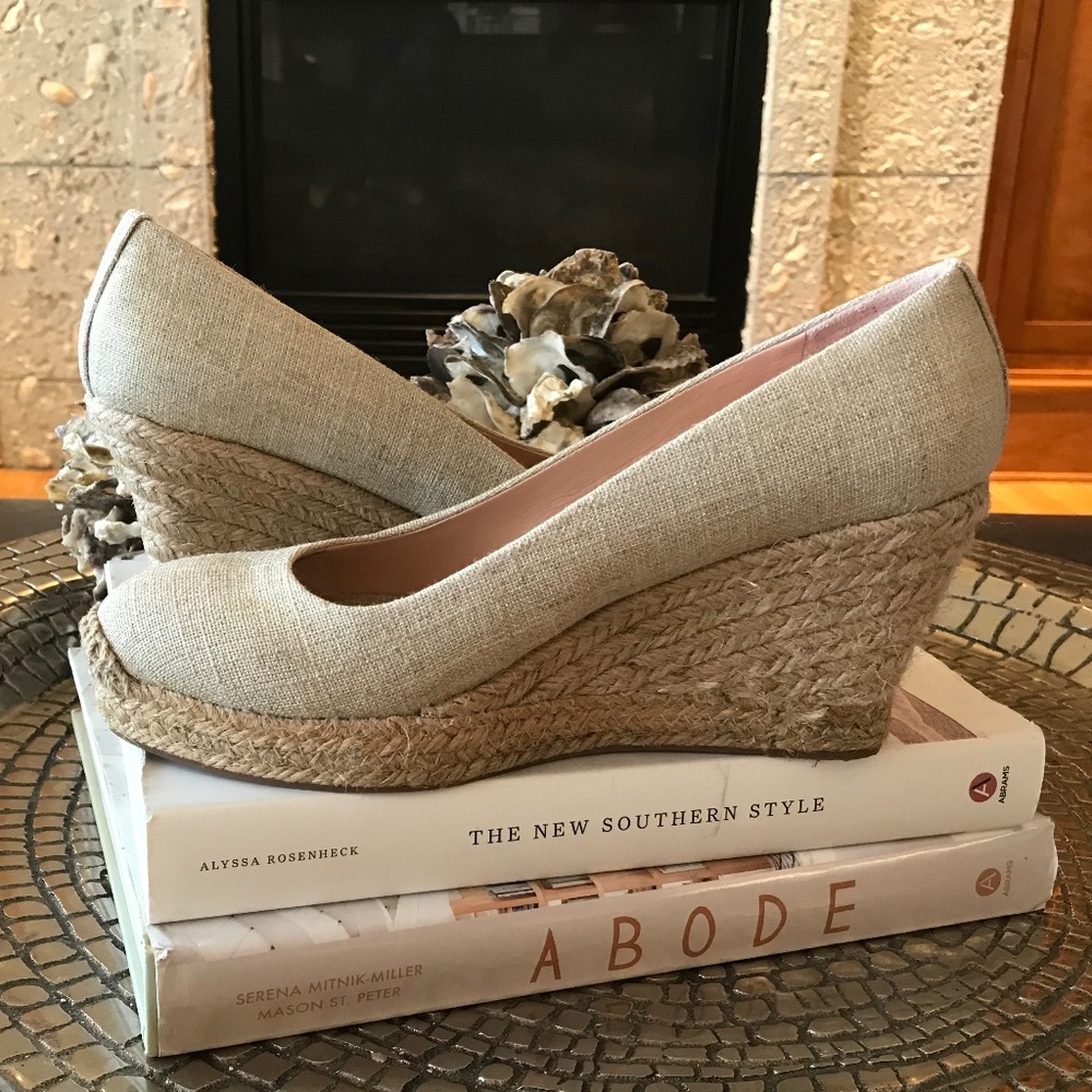 J. CREW SEVILLE METALLIC ESPADRILLE WEDGES - Picture 10 of 14
